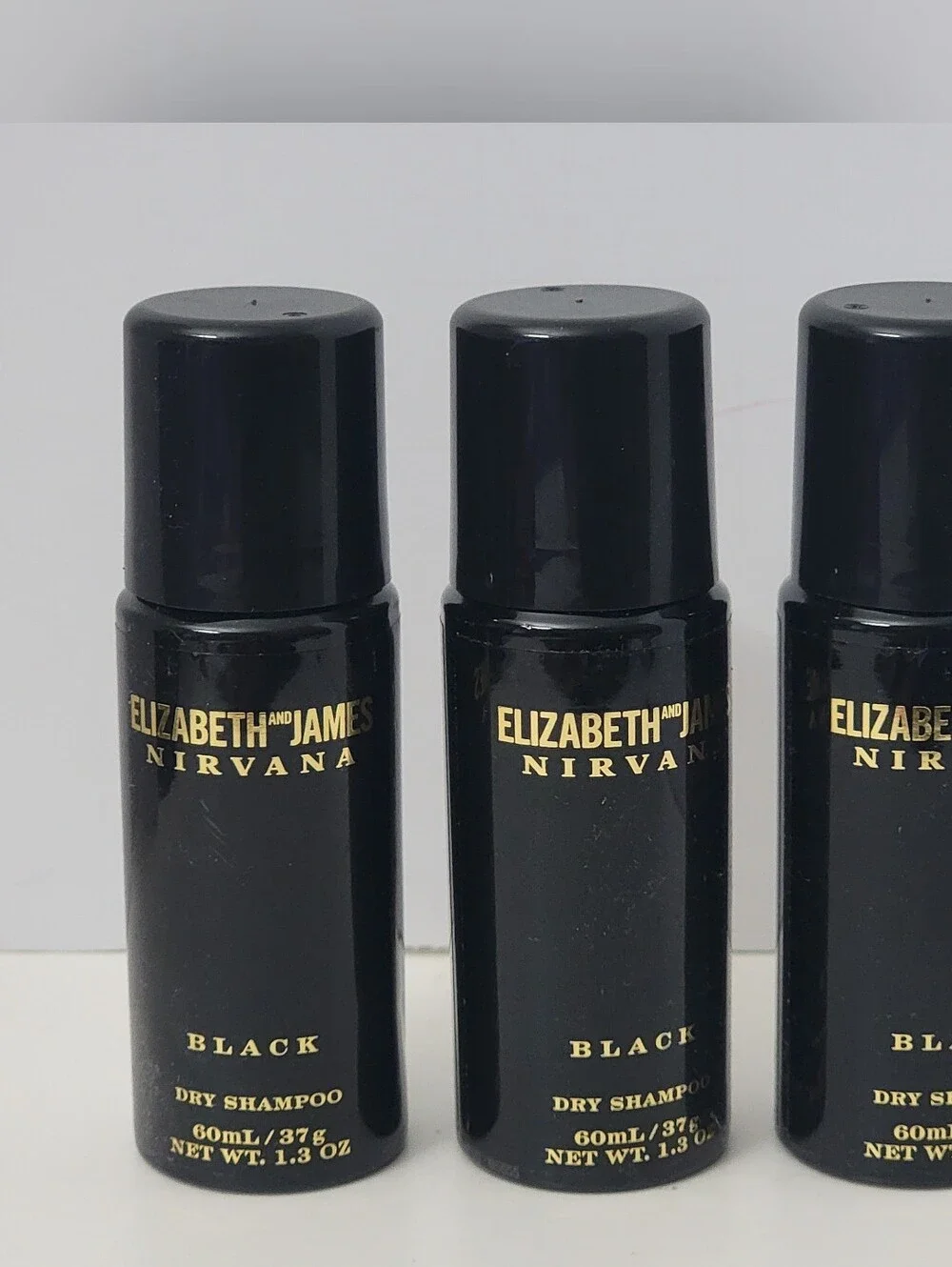 3 Pk Elizabeth and James Black Dry Shampoo Spray 1.3 Oz Travel Size